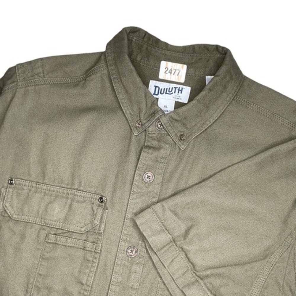 Men's Olive Casual Button Down Shirt